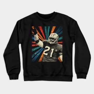 DeionSanders is an football coachand baseball player - vintage art Crewneck Sweatshirt